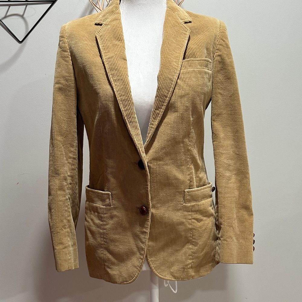 Tan Corduroy Blazer for Women